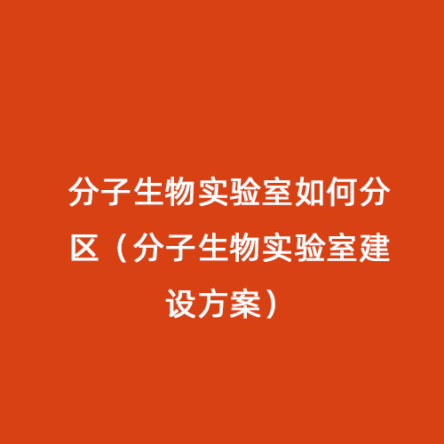 分子生物實(shí)驗(yàn)室如何分區(qū)（分子生物實(shí)驗(yàn)室建設(shè)方案）